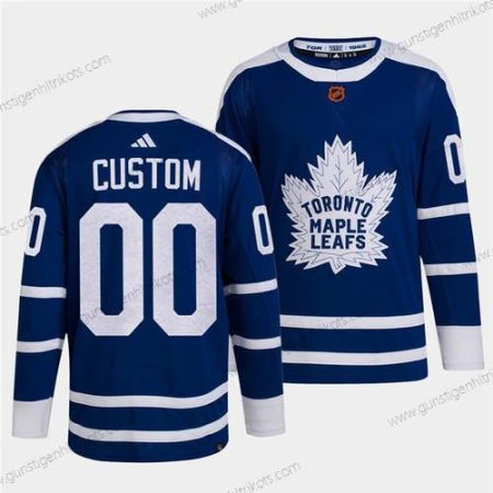 Herren Toronto Maple Leafs Personalisiertes 2022 Rückseite Retro Strickerei Trikots – Schwarz Blau