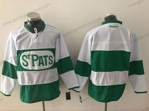 Herren Toronto Maple Leafs Personalisiertes Reebok 2017 St. Patrick’S Day Hockey Trikots – Weiß Grün