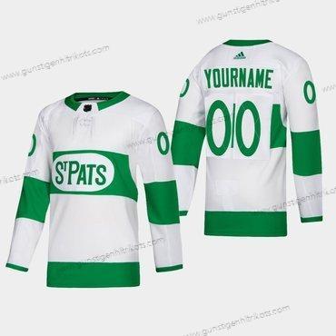 Herren Toronto Maple Leafs Personalisiertes Toronto St. Pats Road Authentisch Spieler Trikots – Weiß