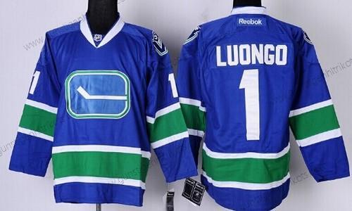 Herren Vancouver Canucks #1 Roberto Luongo Ausweichtrikot Trikots – Blau