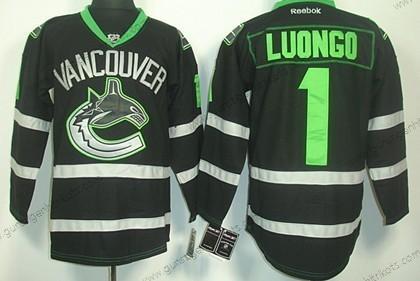 Herren Vancouver Canucks #1 Roberto Luongo Ice Trikots – Schwarz