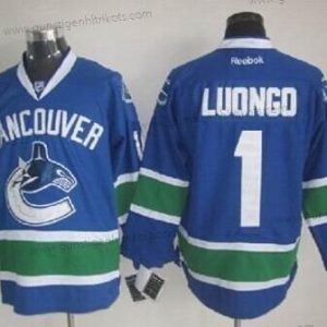 Herren Vancouver Canucks #1 Roberto Luongo Trikots – Blau