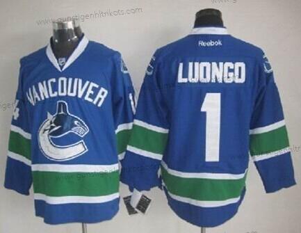 Herren Vancouver Canucks #1 Roberto Luongo Trikots – Blau