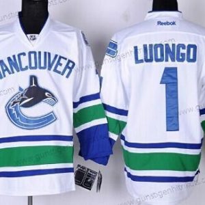 Herren Vancouver Canucks #1 Roberto Luongo Trikots – Weiß