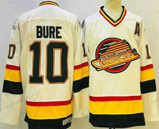 Herren Vancouver Canucks #10 Pavel Bure Retro CCM Trikots – Weiß