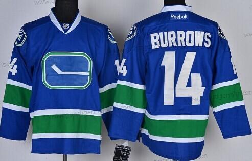 Herren Vancouver Canucks #14 Alexandre Burrows Ausweichtrikot Trikots – Blau