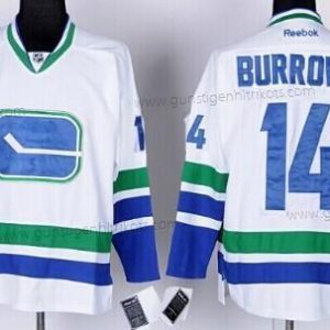 Herren Vancouver Canucks #14 Alexandre Burrows Ausweichtrikot Trikots – Weiß