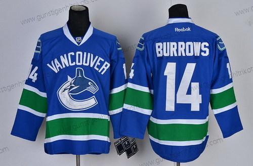 Herren Vancouver Canucks #14 Alexandre Burrows Trikots – Blau