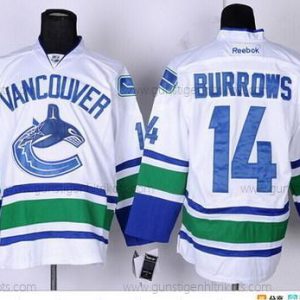 Herren Vancouver Canucks #14 Alexandre Burrows Trikots – Weiß