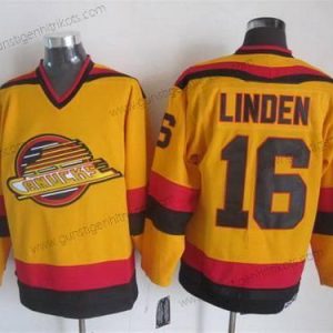 Herren Vancouver Canucks #16 Trevor Linden 1985-86 CCM Vintage Trikots – Gelb