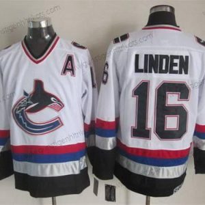 Herren Vancouver Canucks #16 Trevor Linden 1997-98 CCM Vintage Trikots – Weiß