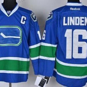 Herren Vancouver Canucks #16 Trevor Linden Ausweichtrikot Trikots – Blau