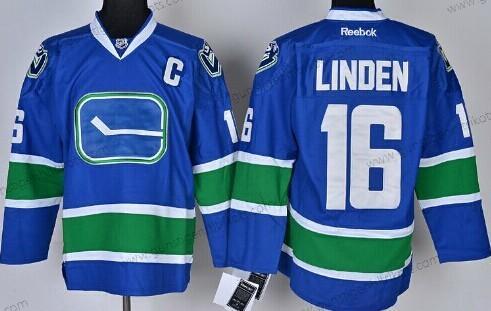 Herren Vancouver Canucks #16 Trevor Linden Ausweichtrikot Trikots – Blau