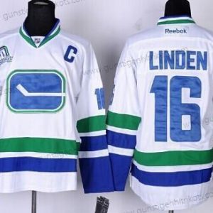 Herren Vancouver Canucks #16 Trevor Linden Ausweichtrikot Trikots – Weiß