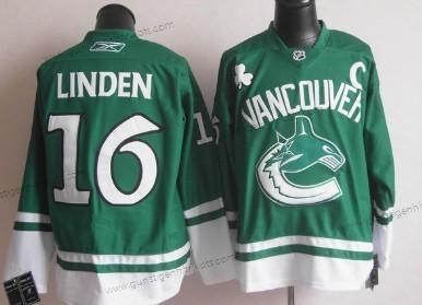 Herren Vancouver Canucks #16 Trevor Linden St. Patrick’S Day Trikots – Grün