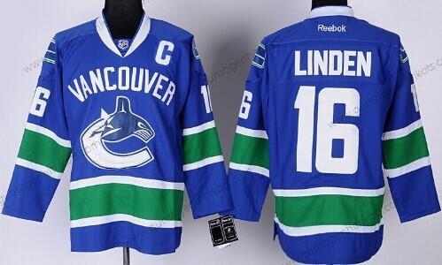 Herren Vancouver Canucks #16 Trevor Linden Trikots – Blau