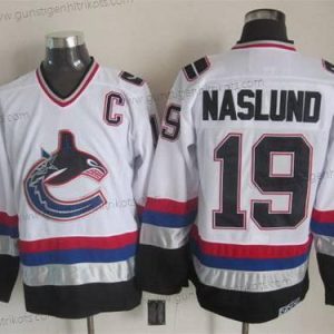 Herren Vancouver Canucks #19 Markus Naslund 1997-98 CCM Vintage Trikots – Weiß