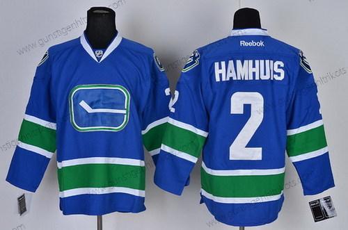 Herren Vancouver Canucks #2 Dan Hamhuis Ausweichtrikot Trikots – Blau