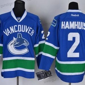 Herren Vancouver Canucks #2 Dan Hamhuis Trikots – Blau