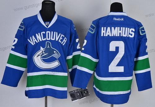 Herren Vancouver Canucks #2 Dan Hamhuis Trikots – Blau