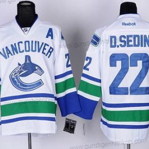 Herren Vancouver Canucks #22 Daniel Sedin Trikots – Weiß