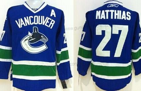 Herren Vancouver Canucks #27 Shawn Matthias Trikots – Blau