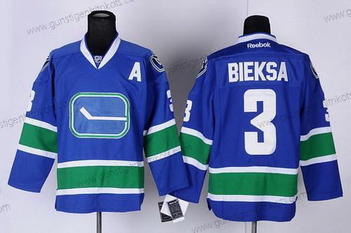 Herren Vancouver Canucks #3 Kevin Bieksa Ausweichtrikot Trikots – Blau