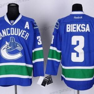 Herren Vancouver Canucks #3 Kevin Bieksa Trikots – Blau