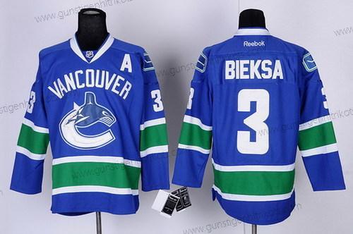 Herren Vancouver Canucks #3 Kevin Bieksa Trikots – Blau