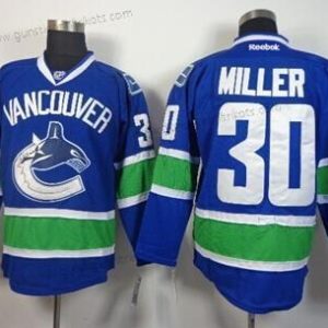 Herren Vancouver Canucks #30 Ryan Miller Trikots – Blau