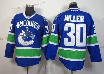 Herren Vancouver Canucks #30 Ryan Miller Trikots – Blau