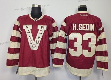 Herren Vancouver Canucks #33 Henrik Sedin 2013 Trikots – Rot