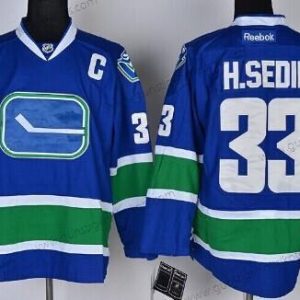 Herren Vancouver Canucks #33 Henrik Sedin Ausweichtrikot Trikots – Blau