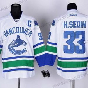 Herren Vancouver Canucks #33 Henrik Sedin Trikots – Weiß