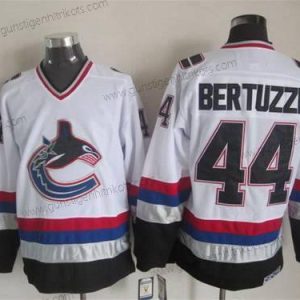 Herren Vancouver Canucks #44 Todd Bertuzzi 1997-98 CCM Vintage Trikots – Weiß