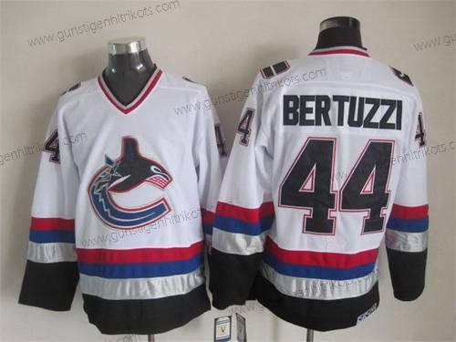 Herren Vancouver Canucks #44 Todd Bertuzzi 1997-98 CCM Vintage Trikots – Weiß