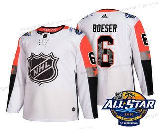 Herren Vancouver Canucks #6 Brock Boeser 2018 NHL All-Star Strickerei Ice Hockey Trikots – Weiß