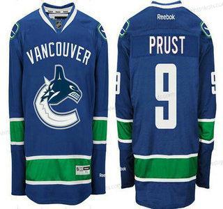 Herren Vancouver Canucks #9 Brandon Prust Heimtrikots NHL Reebook Trikots – Blau