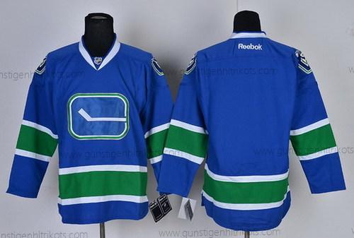 Herren Vancouver Canucks Leer Ausweichtrikot Trikots – Blau