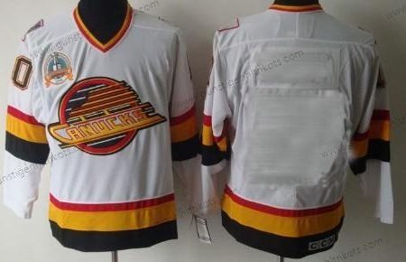 Herren Vancouver Canucks Personalisiertes CCM Trikots – Weiß