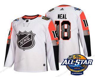 Herren Vegas Golden Knights #18 James Neal 2018 NHL All-Star Strickerei Ice Hockey Trikots – Weiß