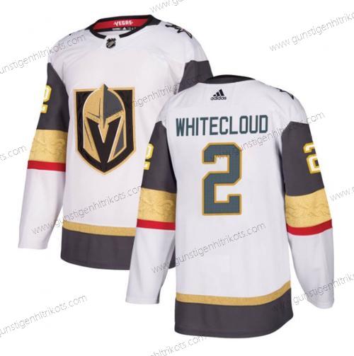 Herren Vegas Golden Knights #2 Zach Weißcloud Strickerei Trikots – Weiß