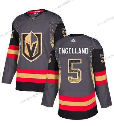 Herren Vegas Golden Knights #5 Deryk Engelland Trikots – Grau