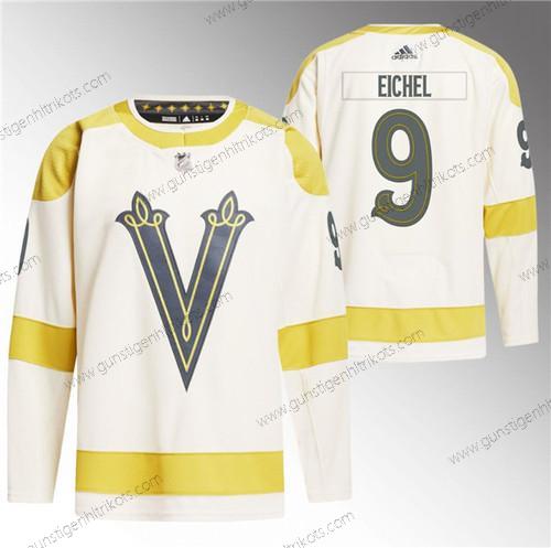 Herren Vegas Golden Knights #9 Jack Eichel 2024 Winter Klassisch Primegreen Strickerei Trikots – Creme