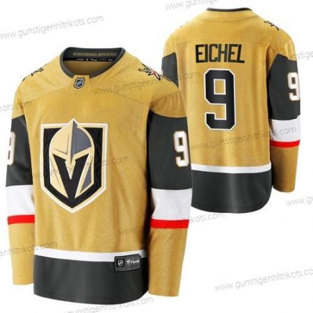 Herren Vegas Golden Knights 9 Jack Eichel ersatzweise Authentisch Spieler NHL Trikots – Gold