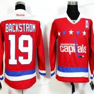 Herren Washington Capitals #19 Nicklas Backstrom Ausweichtrikot Reebok Hockey Trikots – Rot