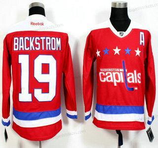 Herren Washington Capitals #19 Nicklas Backstrom Ausweichtrikot Reebok Hockey Trikots – Rot