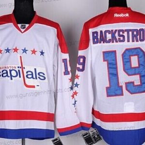 Herren Washington Capitals #19 Nicklas Backstrom Ausweichtrikot Trikots – Weiß