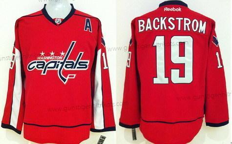 Herren Washington Capitals #19 Nicklas Backstrom Trikots – Rot