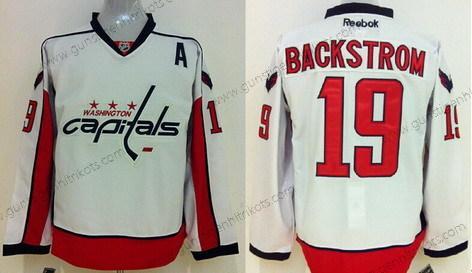 Herren Washington Capitals #19 Nicklas Backstrom Trikots – Weiß